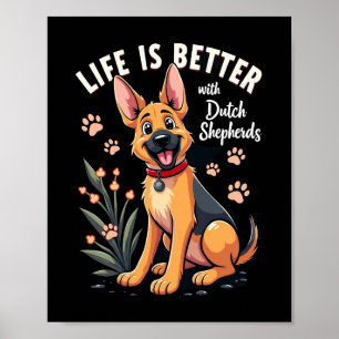 Beste Leben mit niederländischem Schäferhund Tank Poster