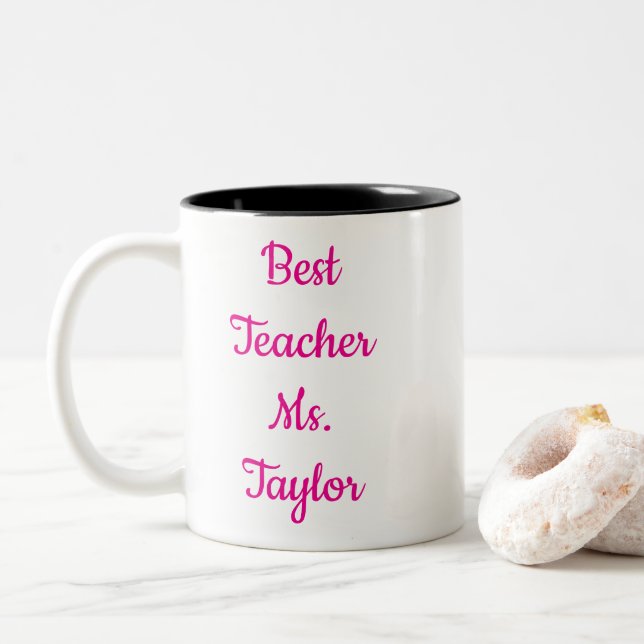 Beste Lehrerin Aller Zeiten Kaffeetasse  (Mit Donut)