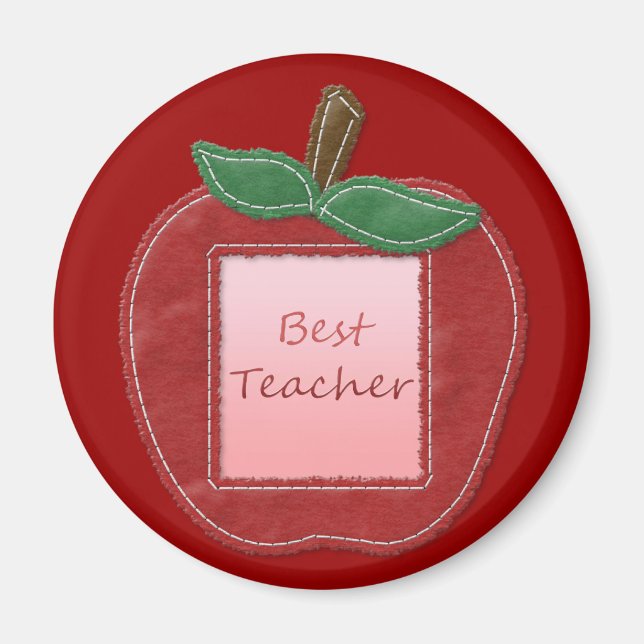 Beste Lehrerin Apple Magnet (Vorne)