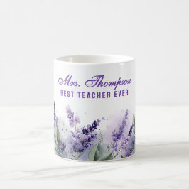 Beste Lehrerin Dankeschön Lavendel Frühlingsfloris Kaffeetasse