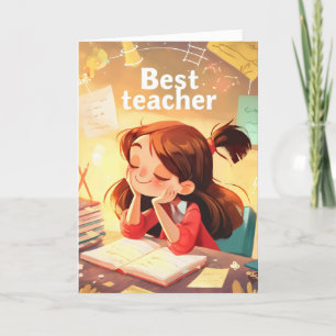 Beste Lehrerin Feiertagskarte