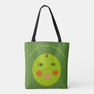 Beste Lehrerin glückliche Apple Custom Tote Bag