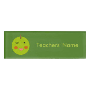 Beste Lehrerin Happy Apple Individuelle Name Tag Namenschild
