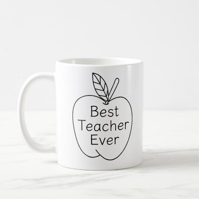 Beste Lehrerin je Apple-Kontur Kaffeetasse (Links)