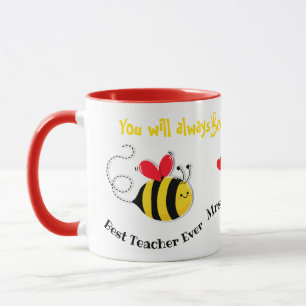 Beste Lehrerin je Bienelehrer Geschenk Honigbiene Tasse