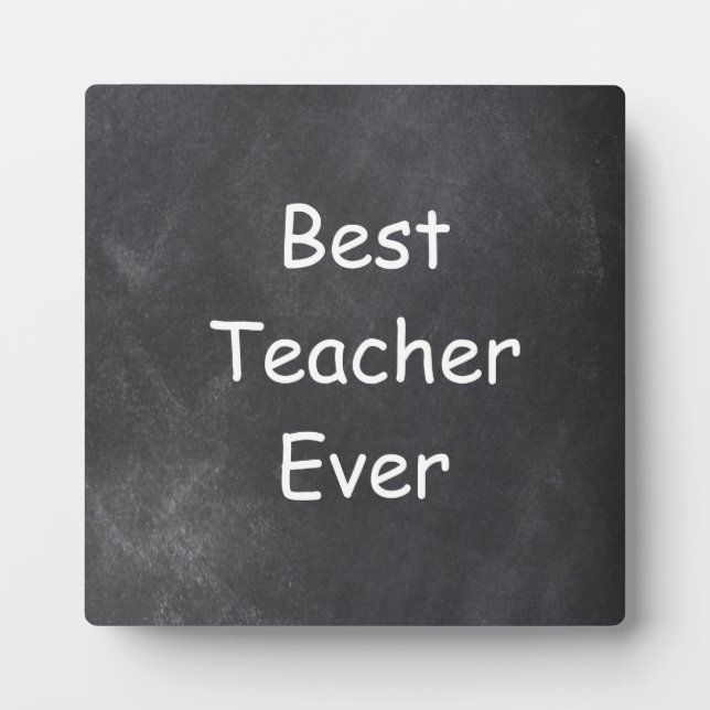Beste Lehrerin je Chalkboard Design Geschenk Idee Fotoplatte (Vorderseite)