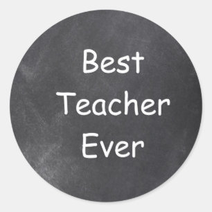 Beste Lehrerin je Chalkboard Design Geschenk Idee Runder Aufkleber