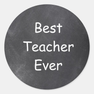 Beste Lehrerin je Chalkboard Design Geschenk Idee Runder Aufkleber