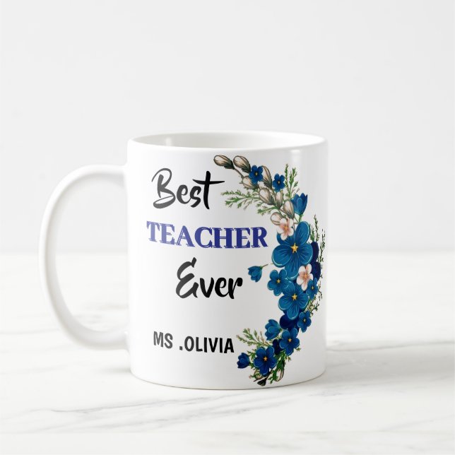 Beste Lehrerin je - Danke, Lehrerin, Geschenk Kaffeetasse (Links)