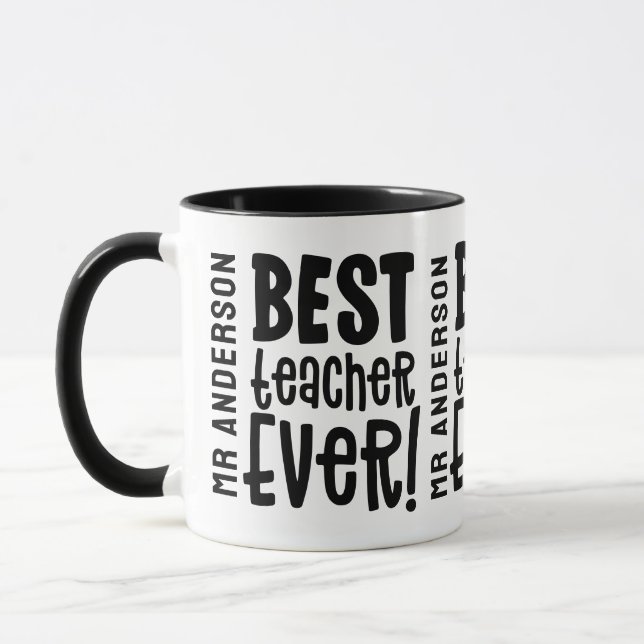 Beste Lehrerin je danken Ihnen Lehrerin modern Tasse (Links)