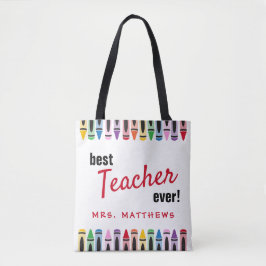 Beste Lehrerin je Geschenk Farbe Crayons
