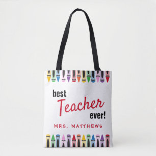 Beste Lehrerin je Geschenk Farbe Crayons