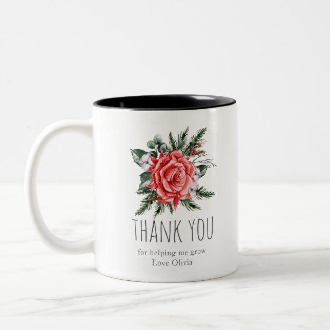 Beste Lehrerin je Geschenk Zweifarbige Tasse (Links)
