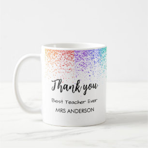 Beste Lehrerin je Glitzer Tasse