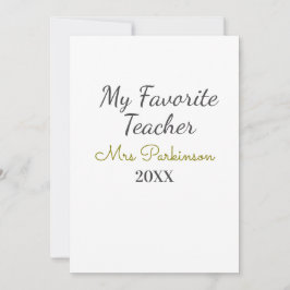 Beste Lehrerin je Name Datum Jahr einfache Schule Einladung