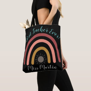 Beste Lehrerin je Rainbow Sun Tote Bag