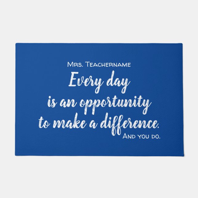 Beste Lehrerin je Vielen Dank Ihr Klassenzimmer Wi Fußmatte (Vorderseite)