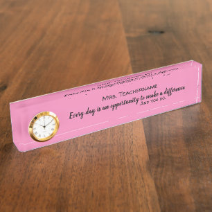 Beste Lehrerin je Vielen Dank Typografie personali Namensplakette