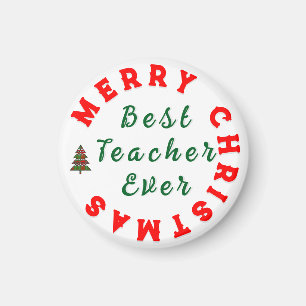 Beste Lehrerin je Weihnachten Vielen Dank für Ihr  Magnet