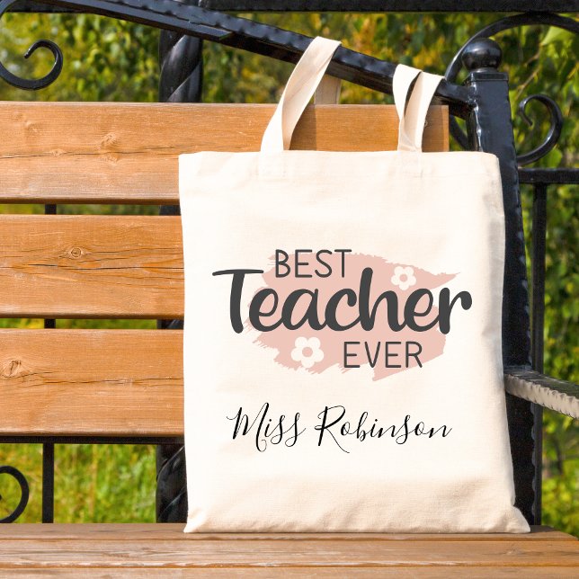 Beste Lehrerin je Wertschätzung Geschenk Ästhetik Tragetasche (Von Creator hochgeladen)