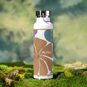 Beste Lehrerin Moderne Aquarellblume Flasche Wasse