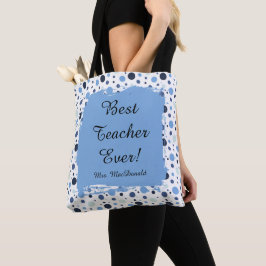 Beste Lehrerin überhaupt Geschenk mit blauen Punkt