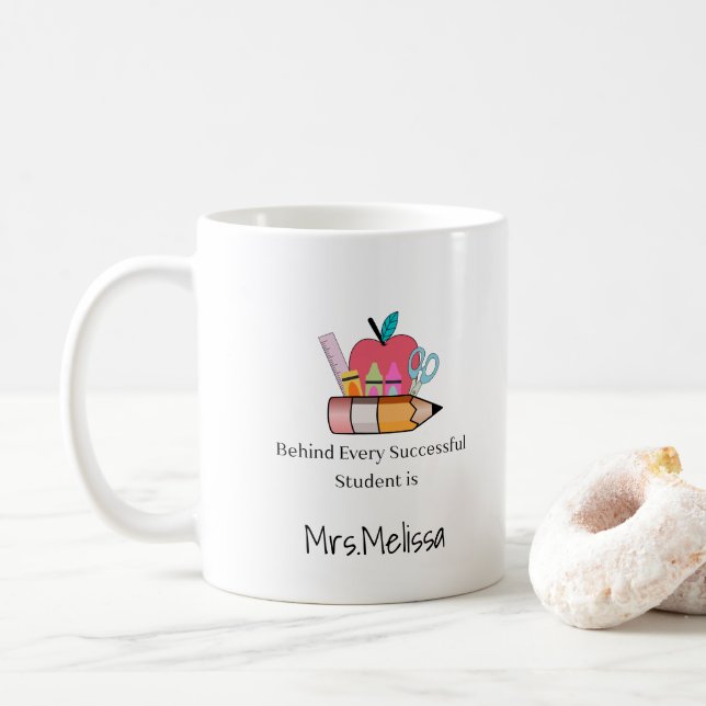 Beste Lehrkraft Dankes Zitat Tasse (Mit Donut)