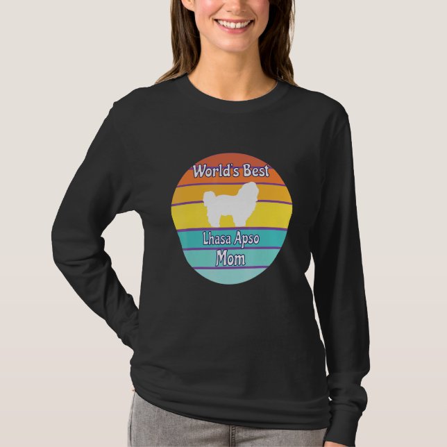 Beste Lhasa-Apso-Mama der Welt T-Shirt (Vorderseite)