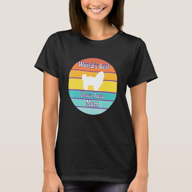 Beste Lhasa-Apso-Mama der Welt T-Shirt (Vorderseite)
