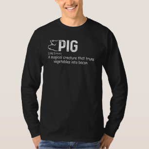 Beste lustige Schwein- und Bacon-Definition Flei T-Shirt