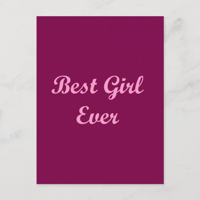 Beste Mädchen überhaupt Postkarte (Vorderseite)