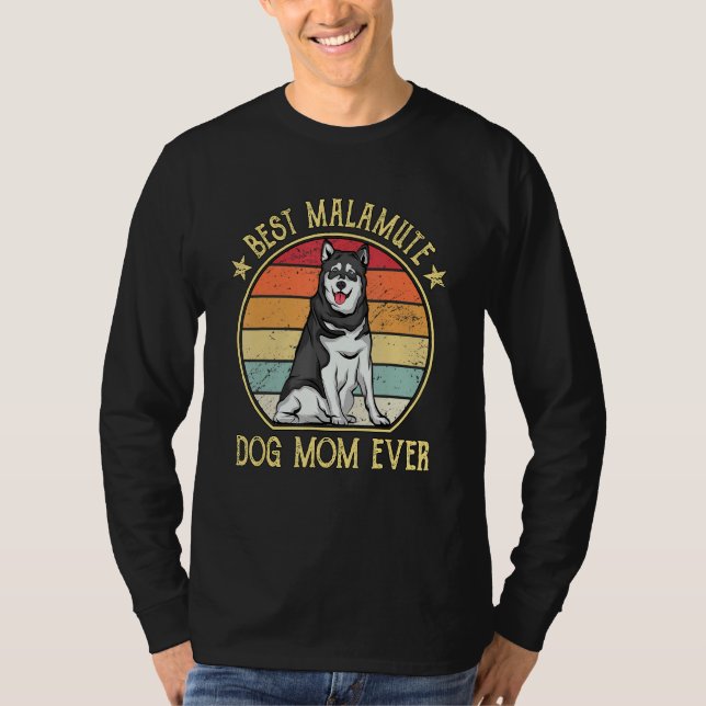 Beste Malamute Hund-Mama je Alaskan Malamute T-Shirt (Vorderseite)