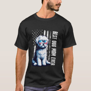 Beste maltesische Mama je amerikanische Flaggenmüt T-Shirt