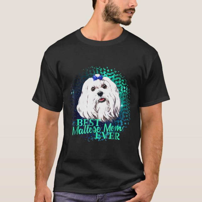 Beste maltesische Mama je Hundebesitzer   Ideen T-Shirt (Vorderseite)