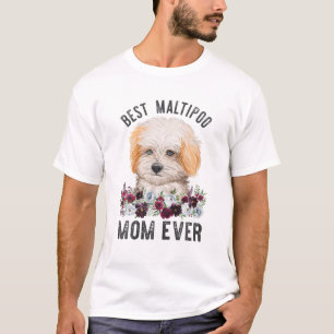 Beste Maltipoo-Mama je Floral-Hund T-Shirt