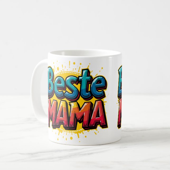 Beste Mama 1 Kaffeetasse (Vorderseite Links)