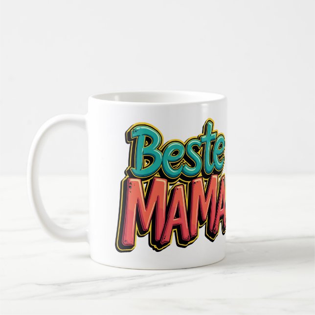 Beste Mama 2 Kaffeetasse (Links)