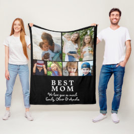 Beste Mama 6 - Collage Keepake Fleecedecke