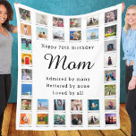 Beste Mama 70. Geburtstagsfoto Collage White Fleecedecke<br><div class="desc">Feiern Sie mit diesem Vlies-Decke Ihre Mama zum 70. Geburtstag im Stil! Zeigen Sie Ihrer Mama, wie sehr Sie sie mit dieser wunderschönen Collage-Vorlage aus Foto, die Ihre Lieblings-Erinnerungen und Momente zusammen zeigt, Liebe geben. Diese warme und gemütliche Decke ist der perfekte Weg, um sicherzustellen, dass die Mama diesen besondere...</div>