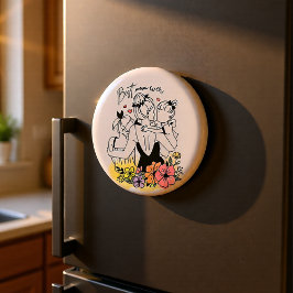 Beste Mama aller Mütter, Kinder und Blume Magnet