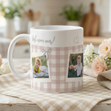 Beste Mama Aller Zeiten Gingham-Fotocollage