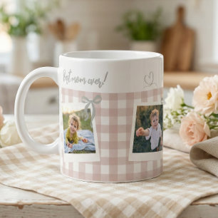 Beste Mama Aller Zeiten Gingham-Fotocollage Kaffeetasse