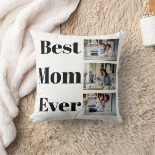 Beste Mama aller Zeiten Muttertag 3 Foto Collage Kissen