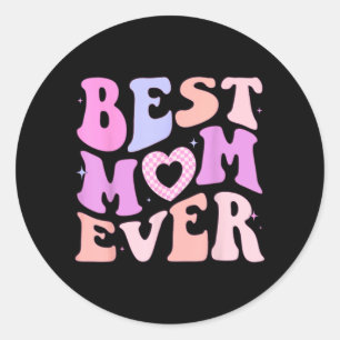 Beste Mama Allerzeiten Cute für Kinder Junge Mädch Runder Aufkleber