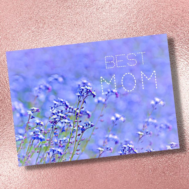 Beste Mama Beste Mama je pastellfarben elegant flo Karte (Von Creator hochgeladen)