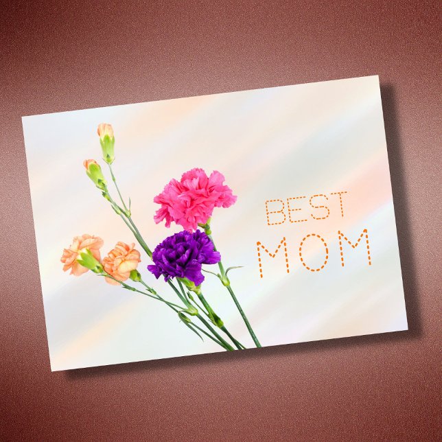 Beste Mama Beste Mama je pastellfarben elegant flo Karte (Von Creator hochgeladen)