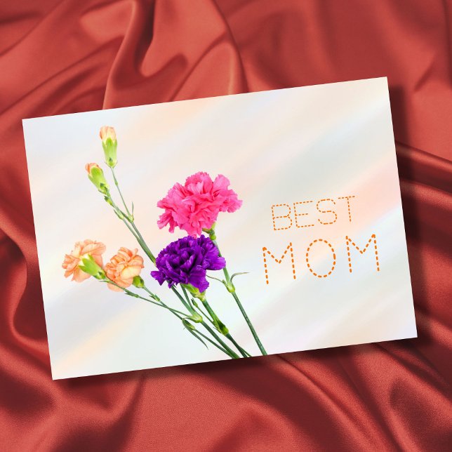 Beste Mama Beste Mama je pastellfarben elegant flo Karte (Von Creator hochgeladen)