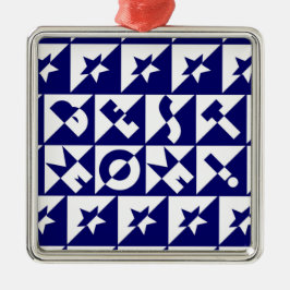 Beste Mama Blau mit Weitem Muster Sterne Ornament