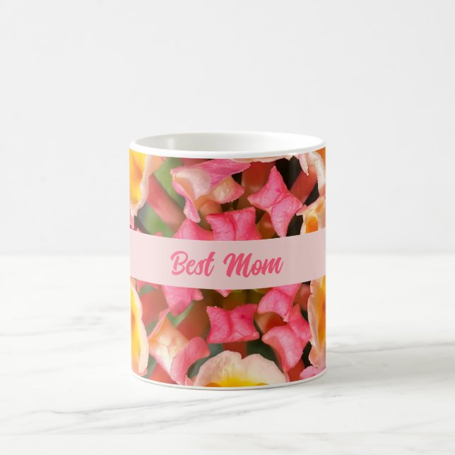 Beste Mama Blenden benutzerdefinierter Lantana-Blu Kaffeetasse (Mittel)