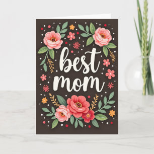 Beste Mama Blumen-Grußkarte Karte